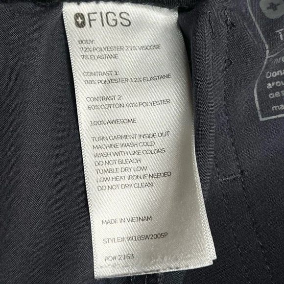 Figs Women's Navy Blue Jogger Pants Pockets Sz S Office Workwear Medical Nurse - Picture 3 of 10